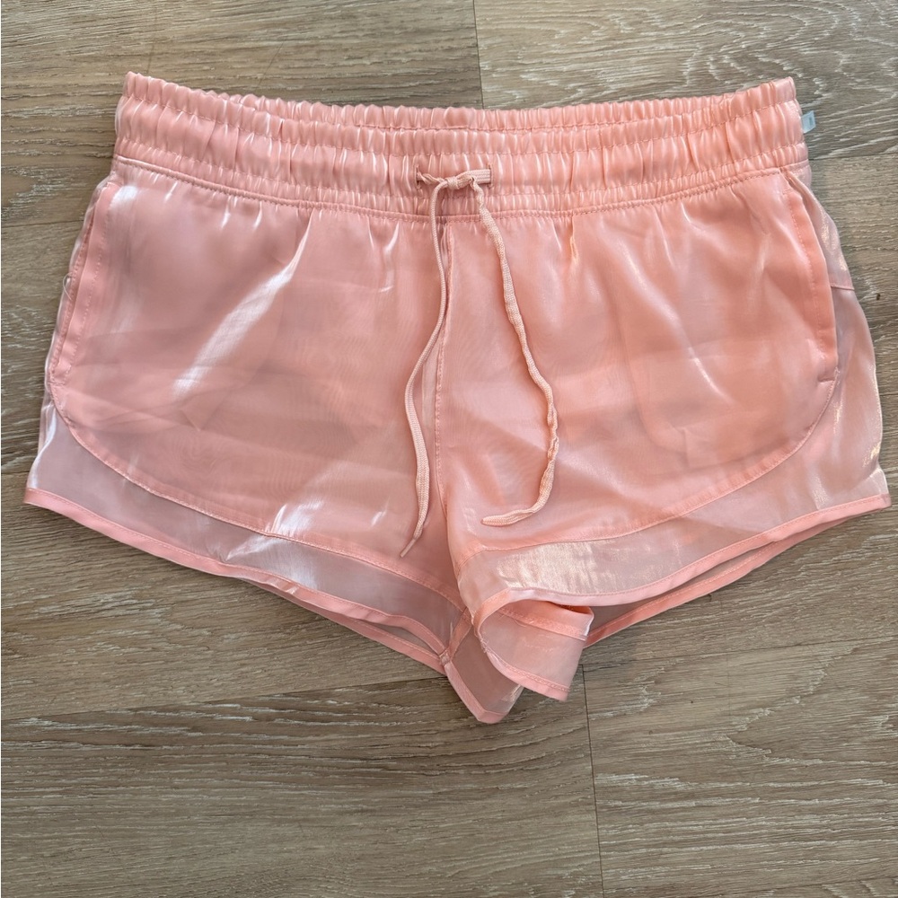 Women's Pink Sheer Shorts Size L
